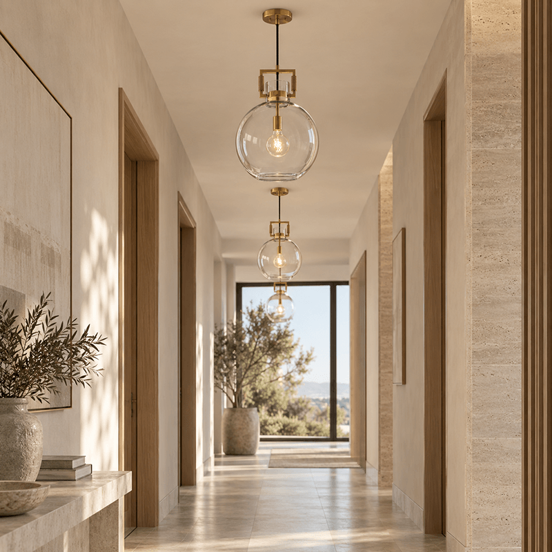 Glass Globe Pendant Light