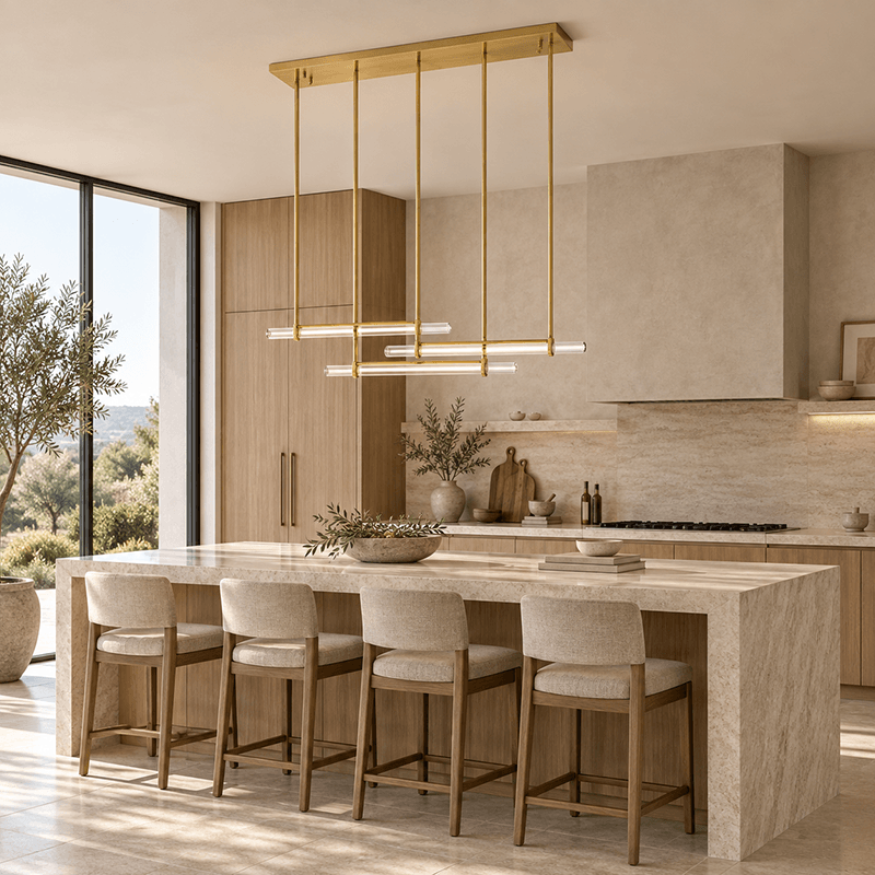Triple-Bar Linear Chandelier